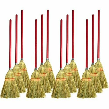 BSC PREFERRED BROOM, LOBBY, CORN/FIBER, 12PK GJO12501CT